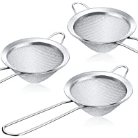 3 Coladores de Cóctel Coladores de Té de Acero Inoxidable Coladores Cónicos de Alimentos Colador de Malla Fina…